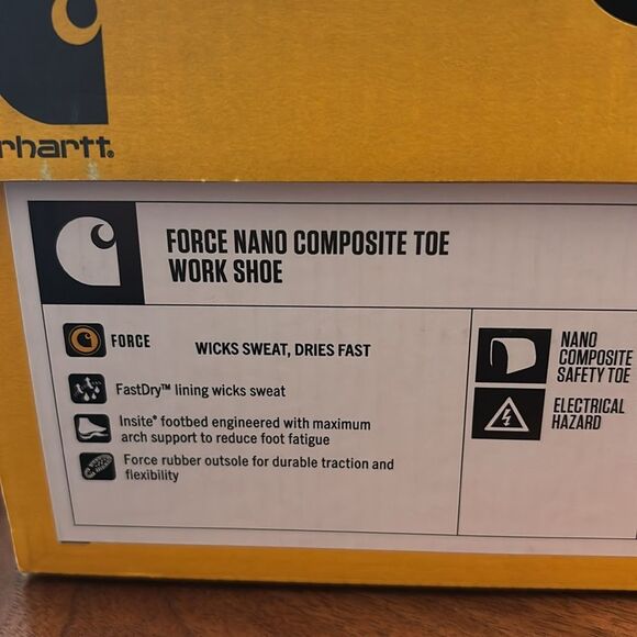 Carhartt Black Force Nano Composite Work Utility Shoe Size 11.5 - Picture 12 of 12